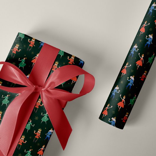 Nutcracker Cocktail Party Christmas Geschenkpapier