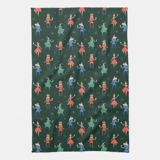 Nutcracker Cocktail Party Christmas Geschirrtuch (Vertikal)