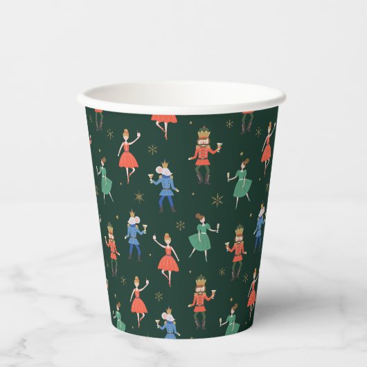 Nutcracker Cocktail Party Christmas Pappbecher (Vorderseite)