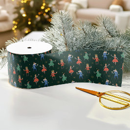 Nutcracker Cocktail Party Christmas Satinband