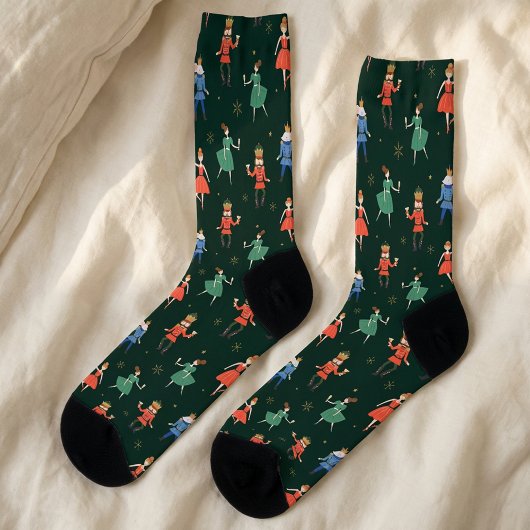 Nutcracker Cocktail Party Christmas Socken