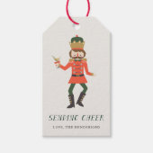 Nutcracker Cocktail "Weihnachtsgrüße" Weihnachten Geschenkanhänger (Vorderseite)