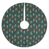 Nutcracker-Cocktailparty-Weihnachten Polyester Weihnachtsbaumdecke (Vorderseite)
