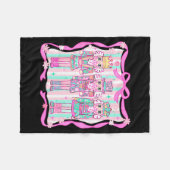 Nutcracker Coquette Nk Bow Xmas Holiday Merry Chri Fleecedecke (Vorderseite (Horizontal))