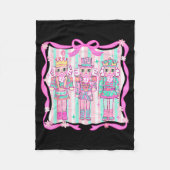 Nutcracker Coquette Nk Bow Xmas Holiday Merry Chri Fleecedecke (Vorderseite)
