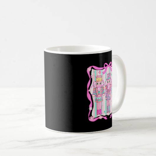 Nutcracker Coquette Nk Bow Xmas Holiday Merry Chri Kaffeetasse (VorderseiteRechts)