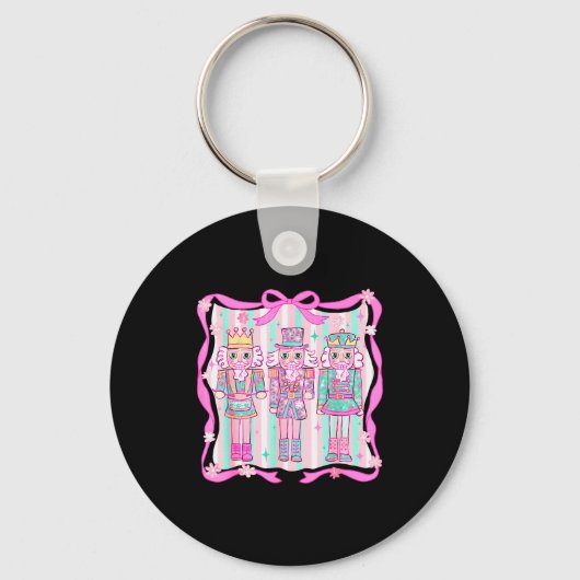 Nutcracker Coquette Nk Bow Xmas Holiday Merry Chri Schlüsselanhänger (Vorderseite)