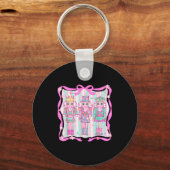 Nutcracker Coquette Nk Bow Xmas Holiday Merry Chri Schlüsselanhänger (Vorderseite)