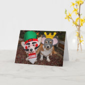 Nutcracker Corgi Weihnachtskarte Karte (Gelbe Blume)