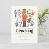 Nutcracker Cracker Weihnachts-Kindergeburtstag Einladung (Stehend Vorderseite)