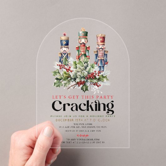 Nutcracker Cracker Weihnachtsfeier Acryleinladungen (Insitu (Handheld))