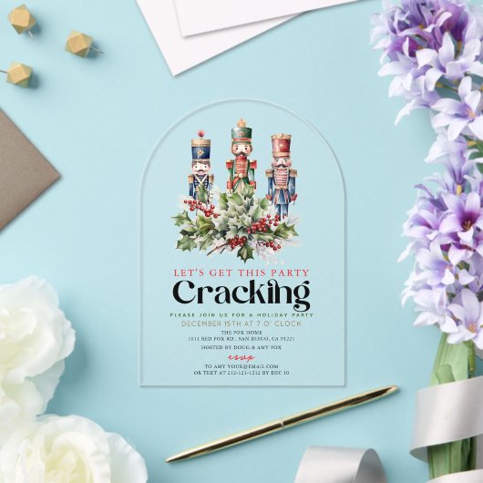 Nutcracker Cracker Weihnachtsfeier Acryleinladungen (Insitu (Hochzeit))