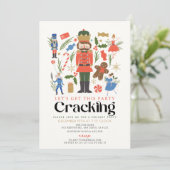 Nutcracker Cracker Weihnachtsfeier Einladung (Stehend Vorderseite)