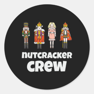 Nutcracker-Crew passt zu Weihnachtsjunge Männer Ge Runder Aufkleber