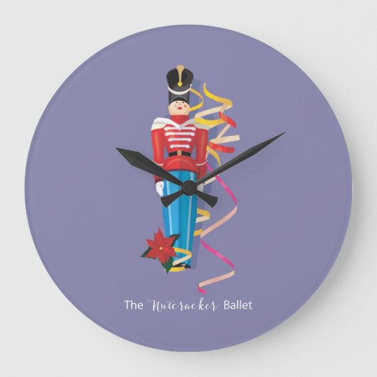 Nutcracker Dance Ballet Performance Congratulation Große Wanduhr (Vorderseite)
