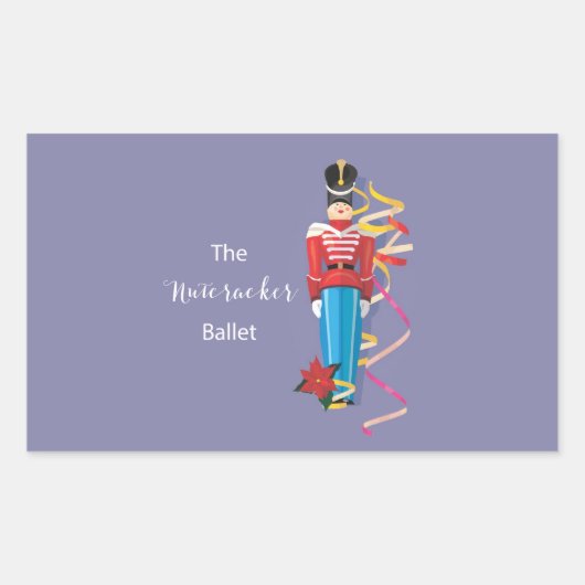 Nutcracker Dance Ballet Performance Congratulation Rechteckiger Aufkleber (Vorderseite)