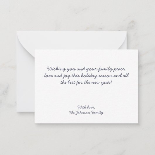 Nutcracker Design Foto Weihnachtskarte Mitteilungskarte (Rückseite)