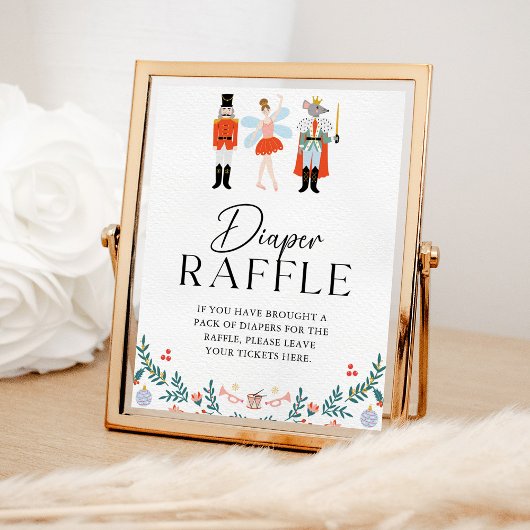 Nutcracker Diaper Raffle Weihnachtsdusche Poster
