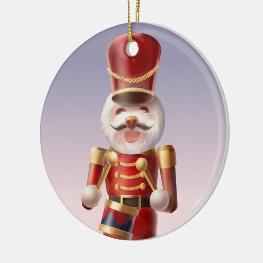 Nutcracker Dog Soldier Keramik Ornament (Links)