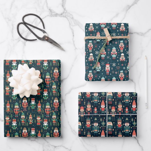 Nutcracker Dreams Wrapping Paper Geschenkpapier Set (Vorderseite)