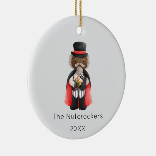 Nutcracker Drossel Weihnachts-Foto Keramik Ornament (Rechts)