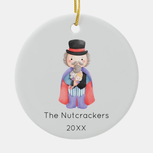 Nutcracker Drossel Weihnachts-Foto Keramik Ornament (Vorne)