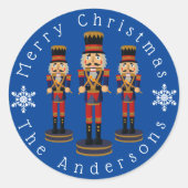 Nutcracker Drummers personalisieren Runder Aufkleber (Vorderseite)