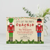 Nutcracker Einladungen, Weihnachtsnährungsmittel Einladung (Stehend Vorderseite)