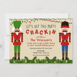 Nutcracker Einladungen, Weihnachtsnährungsmittel Einladung