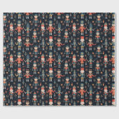 Nutcracker Elegance Festive Pattern Collection" Geschenkpapier (Flach)