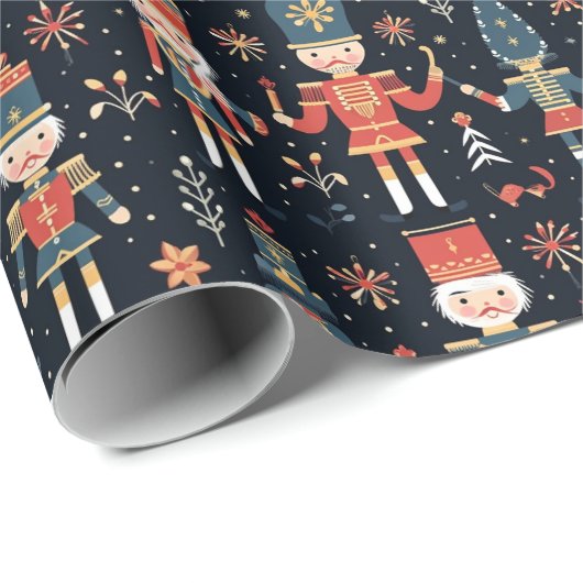 Nutcracker Elegance Festive Pattern Collection" Geschenkpapier (Rolleneckpunkt)