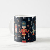 Nutcracker Elegance Festive Pattern Collection" Kaffeetasse (Vorderseite Links)