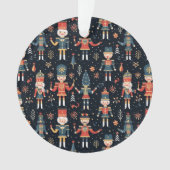 Nutcracker Elegance Festive Pattern Collection" Ornament (Vorderseite)