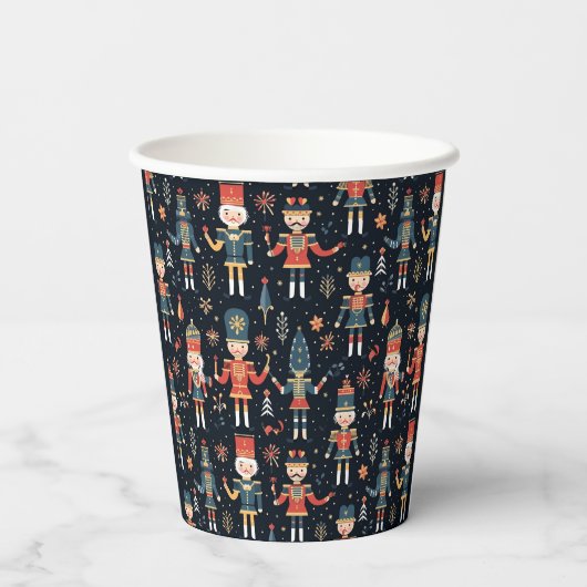 Nutcracker Elegance Festive Pattern Collection Pappbecher (Rückseite)