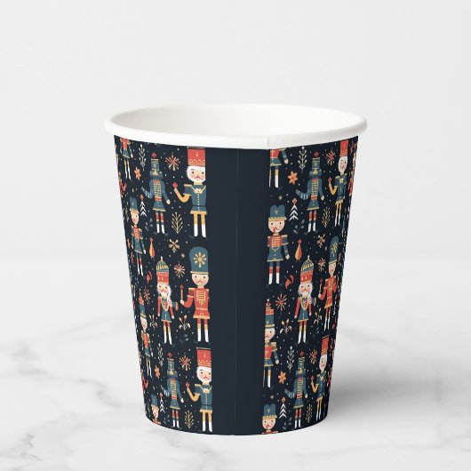 Nutcracker Elegance Festive Pattern Collection Pappbecher (Rechts)