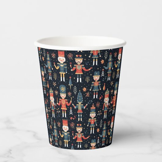 Nutcracker Elegance Festive Pattern Collection Pappbecher (Vorderseite)