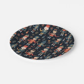 Nutcracker Elegance Festive Pattern Collection Pappteller (Schrägansicht)