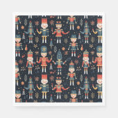 Nutcracker Elegance Festive Pattern Collection Serviette (Vorderseite)