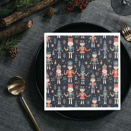 Nutcracker Elegance Festive Pattern Collection Serviette