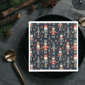 Nutcracker Elegance Festive Pattern Collection Serviette