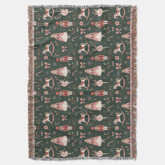 Nutcracker  Elegant Ballet Christmas Decke (Vorderseite Vertikal)