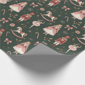 Nutcracker Elegant Ballet Christmas Geschenkpapier (Ecke)