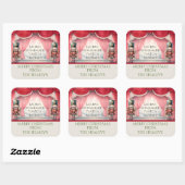 Nutcracker-Etiketten für HOMEMADE VANILLA EXTRACT Quadratischer Aufkleber (Blatt)