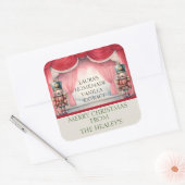 Nutcracker-Etiketten für HOMEMADE VANILLA EXTRACT Quadratischer Aufkleber (Umschlag)