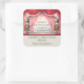 Nutcracker-Etiketten für HOMEMADE VANILLA EXTRACT Quadratischer Aufkleber (Tasche)