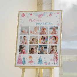 Nutcracker Fairy Birthday Foto Milestone Poster