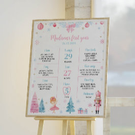 Nutcracker Fairy First Birthday Milestone Poster