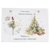 Nutcracker Fairy Story Weihnachtsgeschenktasche Große Geschenktüte (Rückseite)