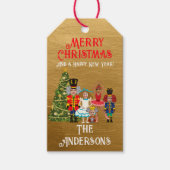 Nutcracker-Familie von fünf lustigen frohen Weihna Geschenkanhänger (Vorderseite)