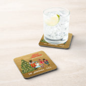 Nutcracker-Familie von fünf lustigen frohen Weihna Getränkeuntersetzer (Rechte Seite)